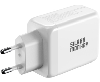 Silver Monkey Ładowarka sieciowa GAN 65W USB-C PD USB A QC 3.0 - 603419 - zdjęcie 4